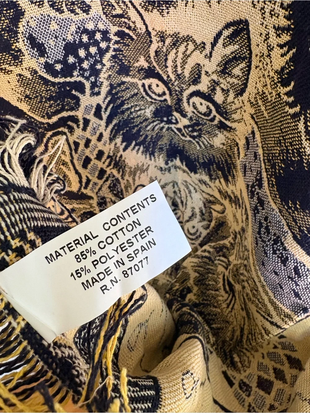 Vintage Cat Throw Blanket